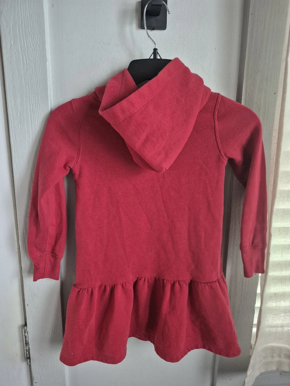 Polo by Ralph Lauren Red Hooded Sweatshirt Dress with Logo